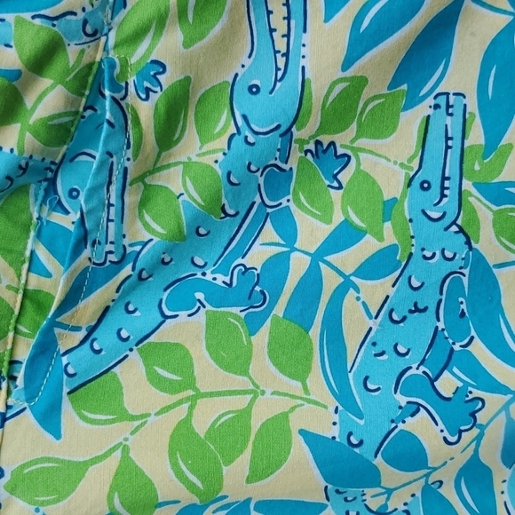 Lilly Pulitzer Capri Pants 6 Gator time vivid colors - Picture 2 of 4